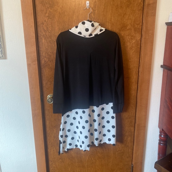 Polka Dot and Lace Party Dress - Picture 2 of 2
